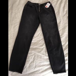 High waisted black jeans